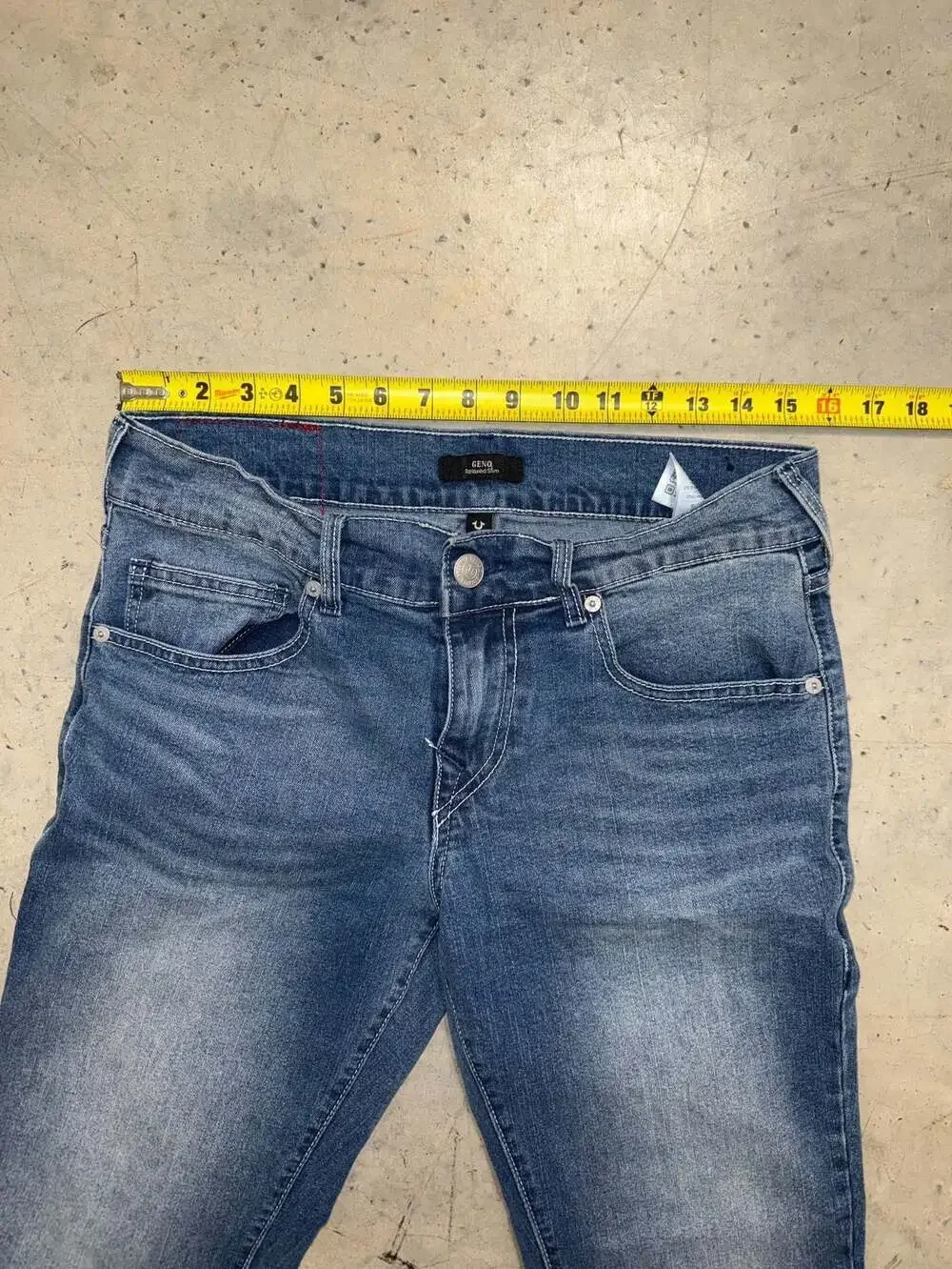 True Religion Geno Relaxed Slim Blue Denim Jeans Size 30